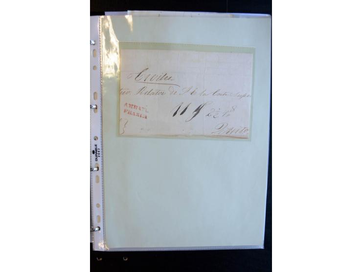 1830/60, sehr interessante und umfangreiche Sammlung mit über 140 Briefe und Vorderseiten, dabei "BOLIVAR FRANCA.",
"AMBATO"