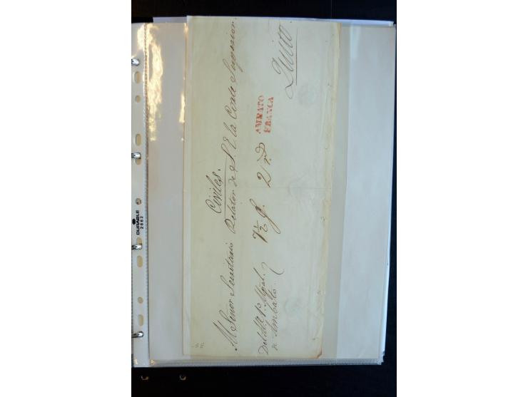 1830/60, sehr interessante und umfangreiche Sammlung mit über 140 Briefe und Vorderseiten, dabei "BOLIVAR FRANCA.",
"AMBATO"