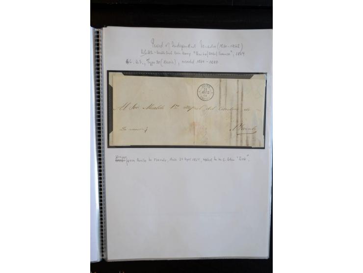 1830/60, sehr interessante und umfangreiche Sammlung mit über 140 Briefe und Vorderseiten, dabei "BOLIVAR FRANCA.",
"AMBATO"