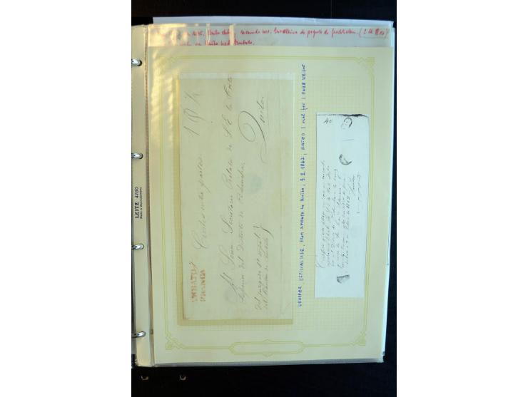 1830/60, sehr interessante und umfangreiche Sammlung mit über 140 Briefe und Vorderseiten, dabei "BOLIVAR FRANCA.",
"AMBATO"