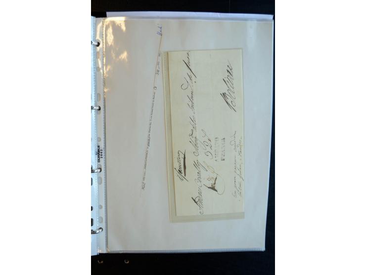 1830/60, sehr interessante und umfangreiche Sammlung mit über 140 Briefe und Vorderseiten, dabei "BOLIVAR FRANCA.",
"AMBATO"