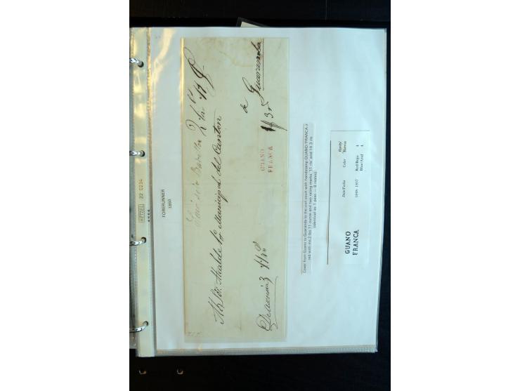 1830/60, sehr interessante und umfangreiche Sammlung mit über 140 Briefe und Vorderseiten, dabei "BOLIVAR FRANCA.",
"AMBATO"