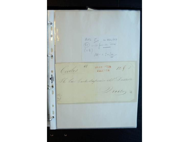 1830/60, sehr interessante und umfangreiche Sammlung mit über 140 Briefe und Vorderseiten, dabei "BOLIVAR FRANCA.",
"AMBATO"