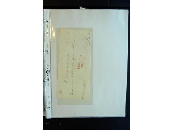1830/60, sehr interessante und umfangreiche Sammlung mit über 140 Briefe und Vorderseiten, dabei "BOLIVAR FRANCA.",
"AMBATO"