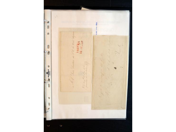 1830/60, sehr interessante und umfangreiche Sammlung mit über 140 Briefe und Vorderseiten, dabei "BOLIVAR FRANCA.",
"AMBATO"