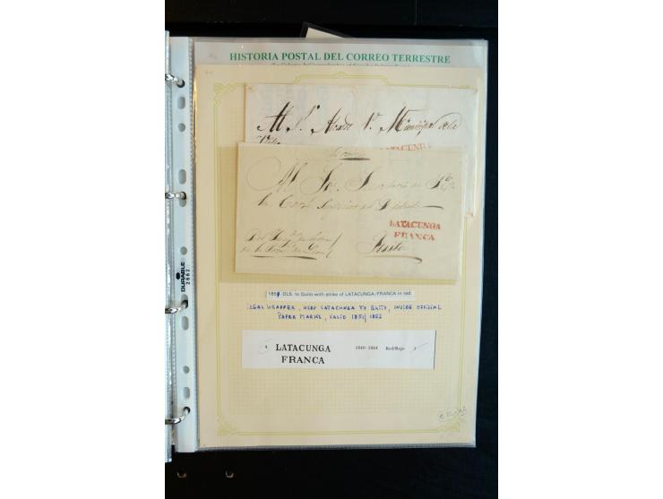 1830/60, sehr interessante und umfangreiche Sammlung mit über 140 Briefe und Vorderseiten, dabei "BOLIVAR FRANCA.",
"AMBATO"