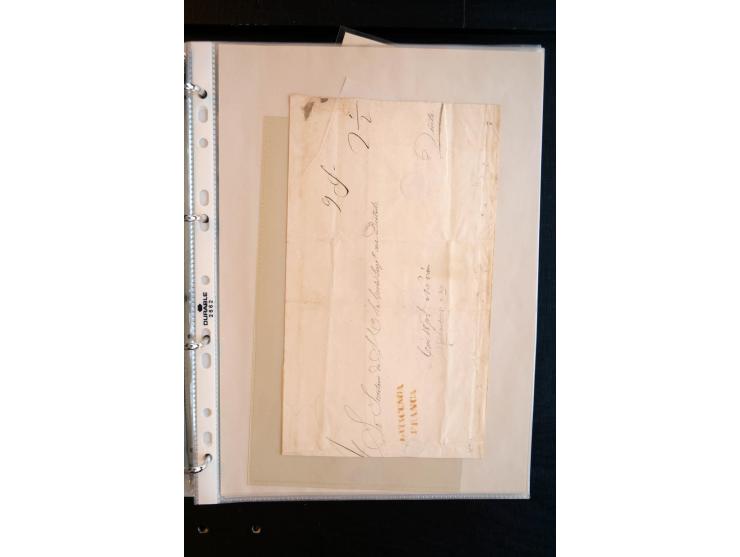 1830/60, sehr interessante und umfangreiche Sammlung mit über 140 Briefe und Vorderseiten, dabei "BOLIVAR FRANCA.",
"AMBATO"