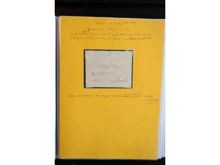 1830/60, sehr interessante und umfangreiche Sammlung mit über 140 Briefe und Vorderseiten, dabei "BOLIVAR FRANCA.",
"AMBATO"
