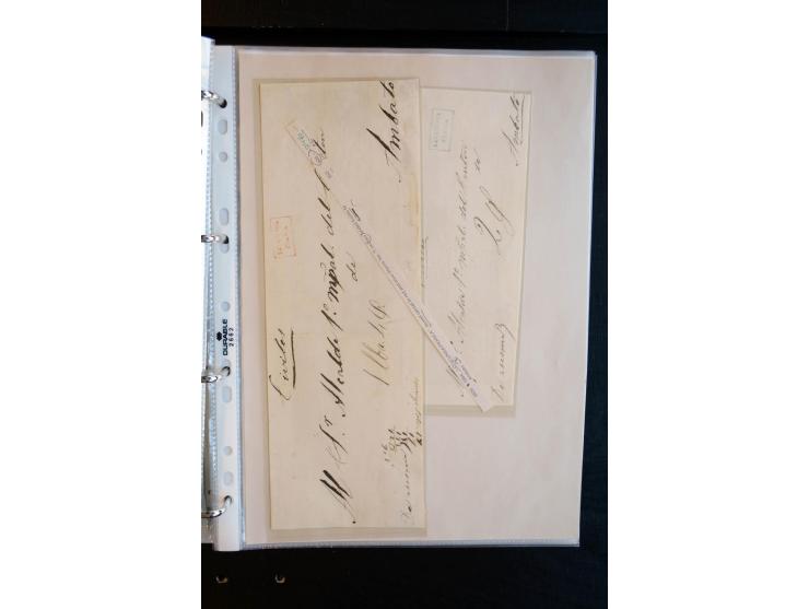1830/60, sehr interessante und umfangreiche Sammlung mit über 140 Briefe und Vorderseiten, dabei "BOLIVAR FRANCA.",
"AMBATO"