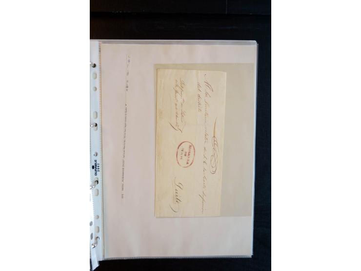 1830/60, sehr interessante und umfangreiche Sammlung mit über 140 Briefe und Vorderseiten, dabei "BOLIVAR FRANCA.",
"AMBATO"