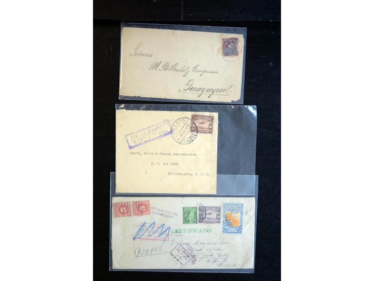 1896/1945, Partie mit ca. 40 Briefen, Karten und Ganzsachen, dabei Auslandspost, Ganzsachen mit Zufrankaturen und interessant