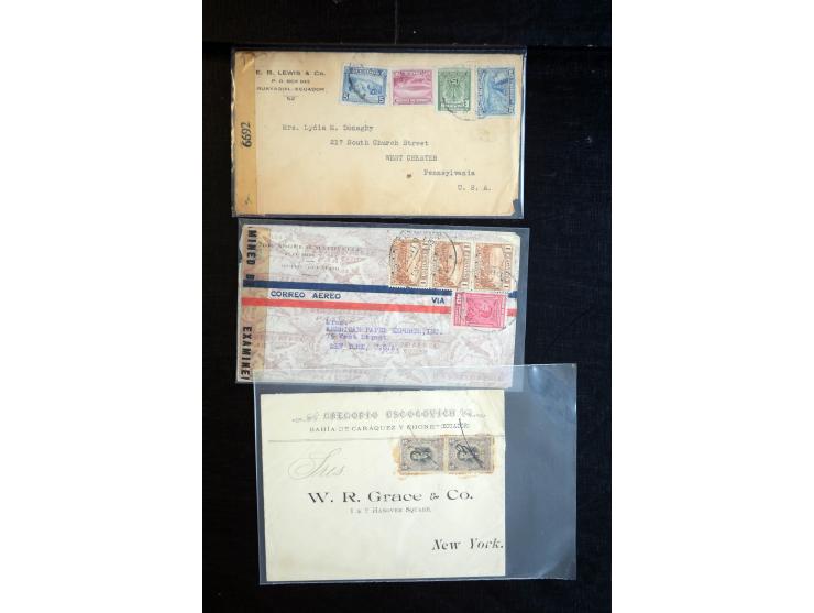 1896/1945, Partie mit ca. 40 Briefen, Karten und Ganzsachen, dabei Auslandspost, Ganzsachen mit Zufrankaturen und interessant