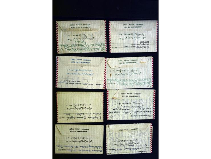 1880/1950 (ca.), etwa 30 bessere Briefe sowie diverse Marken und Briefstücke, dabei britische und türkische Post, Zensur, bes
