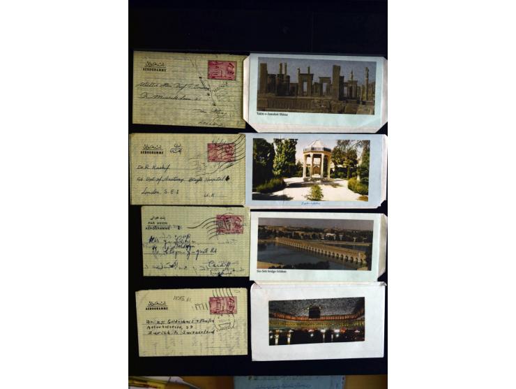 1880/1950 (ca.), etwa 30 bessere Briefe sowie diverse Marken und Briefstücke, dabei britische und türkische Post, Zensur, bes