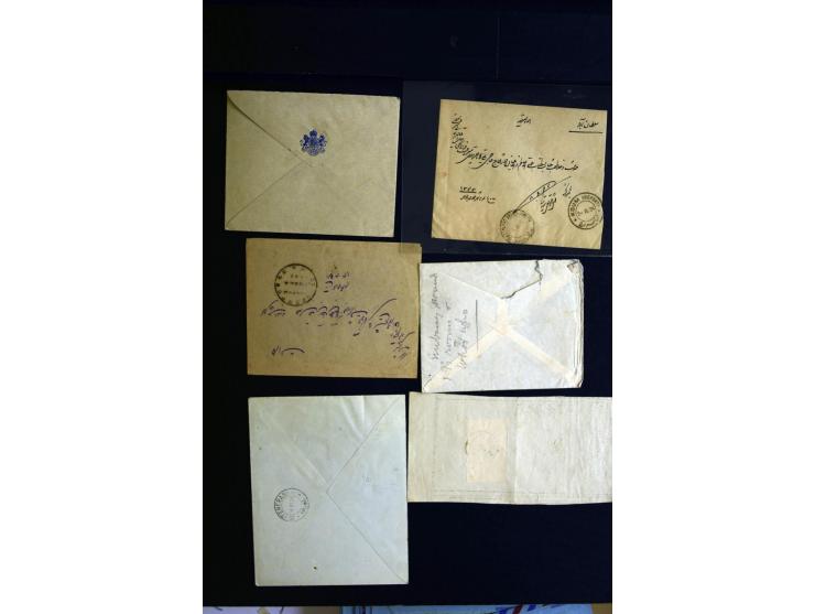 1880/1950 (ca.), etwa 30 bessere Briefe sowie diverse Marken und Briefstücke, dabei britische und türkische Post, Zensur, bes