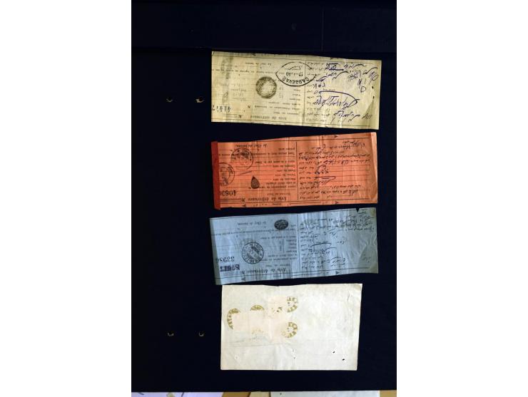 1880/1950 (ca.), etwa 30 bessere Briefe sowie diverse Marken und Briefstücke, dabei britische und türkische Post, Zensur, bes