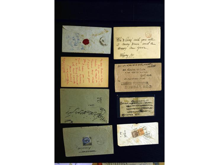 1880/1950 (ca.), etwa 30 bessere Briefe sowie diverse Marken und Briefstücke, dabei britische und türkische Post, Zensur, bes