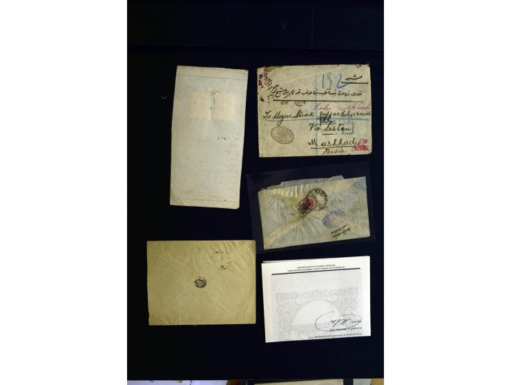 1880/1950 (ca.), etwa 30 bessere Briefe sowie diverse Marken und Briefstücke, dabei britische und türkische Post, Zensur, bes