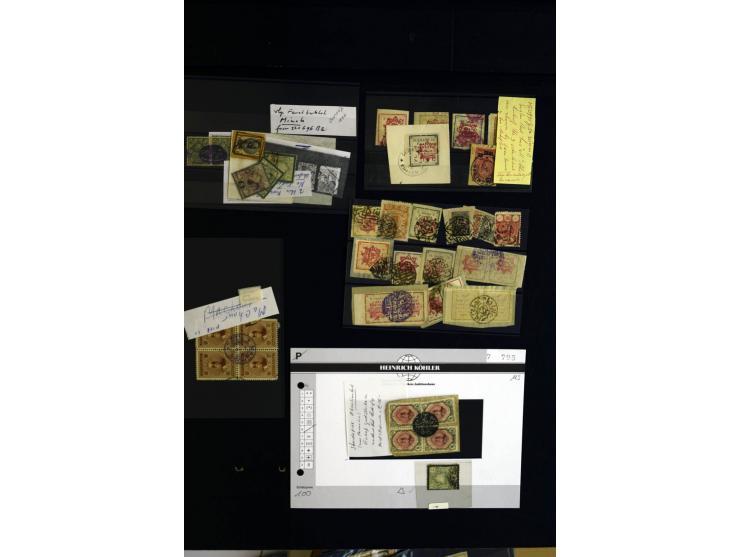 1880/1950 (ca.), etwa 30 bessere Briefe sowie diverse Marken und Briefstücke, dabei britische und türkische Post, Zensur, bes