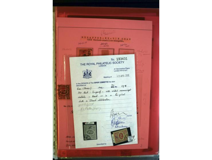 1902, Lokalausgabe von Meched, Vergleichsmaterial mit Fälschungen und Neudrucken, etc.