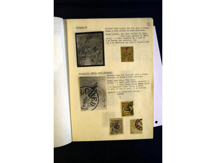 1902, Lokalausgabe von Meched, Vergleichsmaterial mit Fälschungen und Neudrucken, etc.