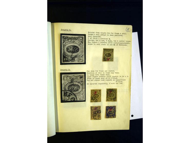 1902, Lokalausgabe von Meched, Vergleichsmaterial mit Fälschungen und Neudrucken, etc.