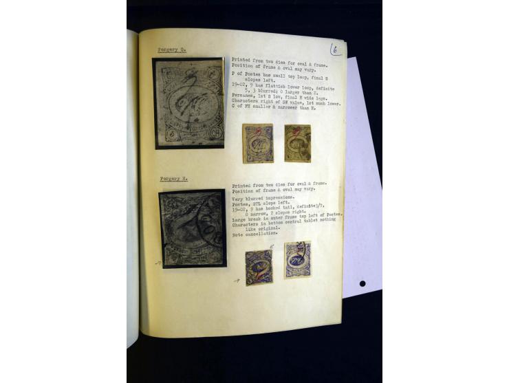 1902, Lokalausgabe von Meched, Vergleichsmaterial mit Fälschungen und Neudrucken, etc.