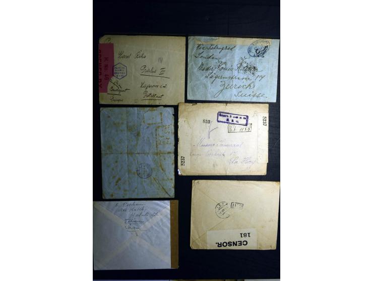 1879/1940 (ca.), über 200 Briefe und Karten mit vielen besseren und teils seltenen Frankaturen, zensuren, etc., einige mit At