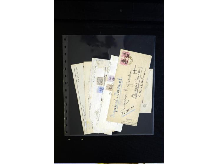1879/1940 (ca.), über 200 Briefe und Karten mit vielen besseren und teils seltenen Frankaturen, zensuren, etc., einige mit At