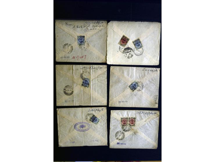 1879/1940 (ca.), über 200 Briefe und Karten mit vielen besseren und teils seltenen Frankaturen, zensuren, etc., einige mit At