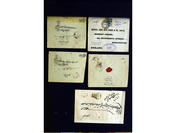 1879/1940 (ca.), über 200 Briefe und Karten mit vielen besseren und teils seltenen Frankaturen, zensuren, etc., einige mit At