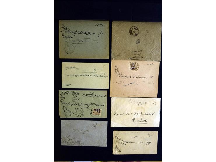 1879/1940 (ca.), über 200 Briefe und Karten mit vielen besseren und teils seltenen Frankaturen, zensuren, etc., einige mit At