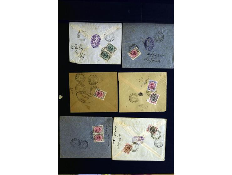 1879/1940 (ca.), über 200 Briefe und Karten mit vielen besseren und teils seltenen Frankaturen, zensuren, etc., einige mit At