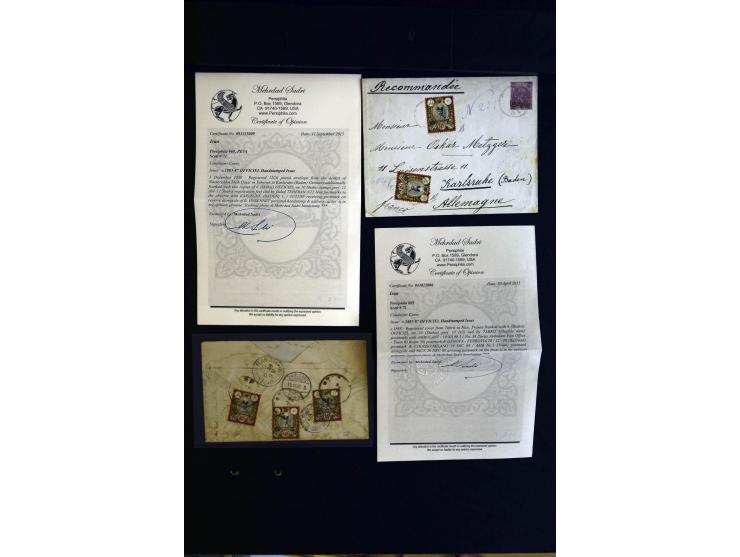 1879/1940 (ca.), über 200 Briefe und Karten mit vielen besseren und teils seltenen Frankaturen, zensuren, etc., einige mit At