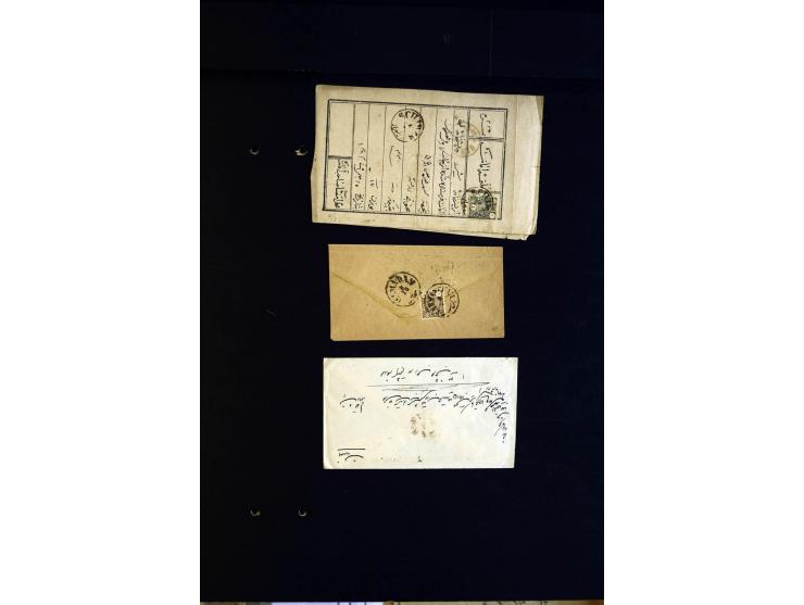 1879/1940 (ca.), über 200 Briefe und Karten mit vielen besseren und teils seltenen Frankaturen, zensuren, etc., einige mit At