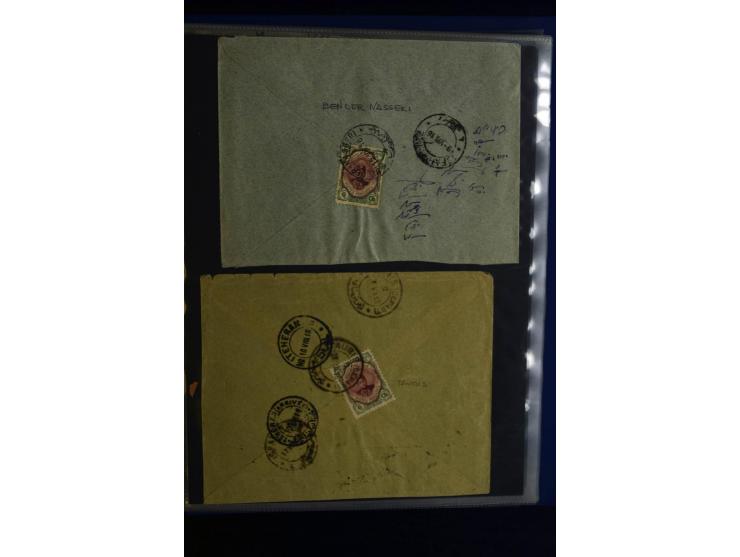 1897/1922 (ca.), 100 Briefe, dabei Einzelfrankaturen, Mehrfachfrankaturen, verschiedene Stempel etc.