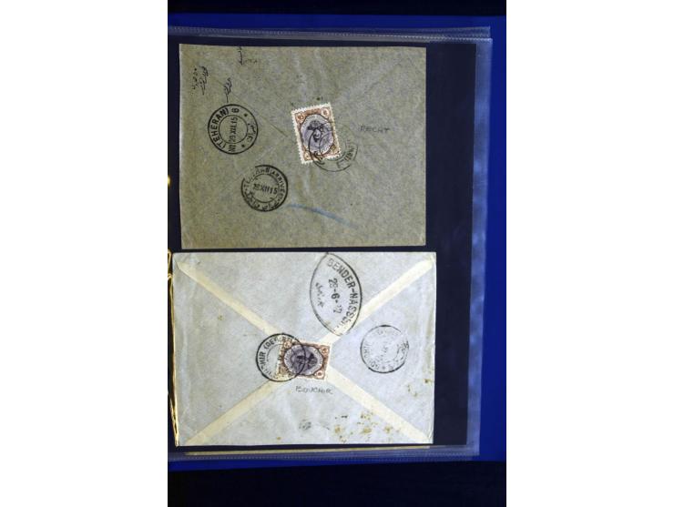 1897/1922 (ca.), 100 Briefe, dabei Einzelfrankaturen, Mehrfachfrankaturen, verschiedene Stempel etc.
