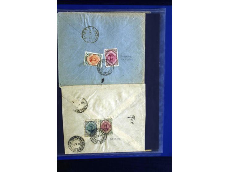 1897/1922 (ca.), 100 Briefe, dabei Einzelfrankaturen, Mehrfachfrankaturen, verschiedene Stempel etc.