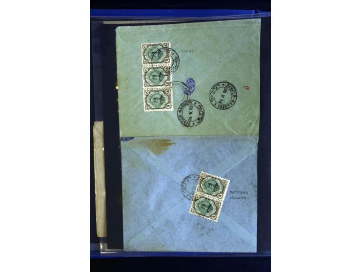 1897/1922 (ca.), 100 Briefe, dabei Einzelfrankaturen, Mehrfachfrankaturen, verschiedene Stempel etc.