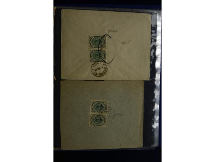 1897/1922 (ca.), 100 Briefe, dabei Einzelfrankaturen, Mehrfachfrankaturen, verschiedene Stempel etc.