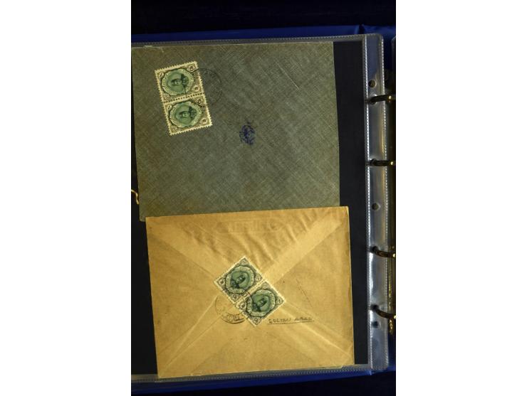 1897/1922 (ca.), 100 Briefe, dabei Einzelfrankaturen, Mehrfachfrankaturen, verschiedene Stempel etc.