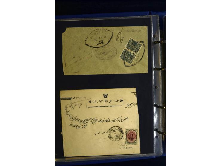 1897/1922 (ca.), 100 Briefe, dabei Einzelfrankaturen, Mehrfachfrankaturen, verschiedene Stempel etc.
