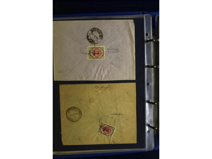 1897/1922 (ca.), 100 Briefe, dabei Einzelfrankaturen, Mehrfachfrankaturen, verschiedene Stempel etc.