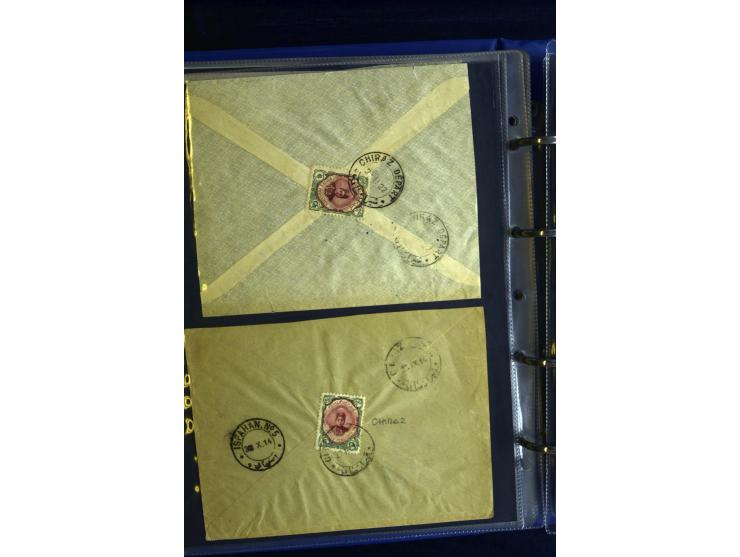 1897/1922 (ca.), 100 Briefe, dabei Einzelfrankaturen, Mehrfachfrankaturen, verschiedene Stempel etc.