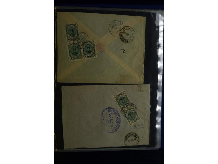 1897/1922 (ca.), 100 Briefe, dabei Einzelfrankaturen, Mehrfachfrankaturen, verschiedene Stempel etc.