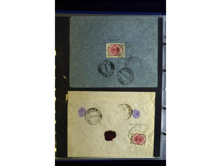 1897/1922 (ca.), 100 Briefe, dabei Einzelfrankaturen, Mehrfachfrankaturen, verschiedene Stempel etc.
