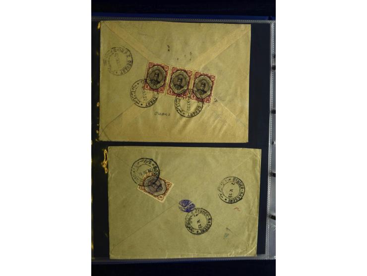 1897/1922 (ca.), 100 Briefe, dabei Einzelfrankaturen, Mehrfachfrankaturen, verschiedene Stempel etc.