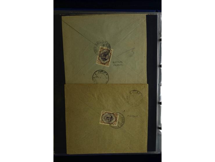 1897/1922 (ca.), 100 Briefe, dabei Einzelfrankaturen, Mehrfachfrankaturen, verschiedene Stempel etc.