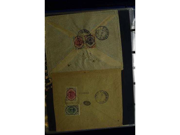 1897/1922 (ca.), 100 Briefe, dabei Einzelfrankaturen, Mehrfachfrankaturen, verschiedene Stempel etc.