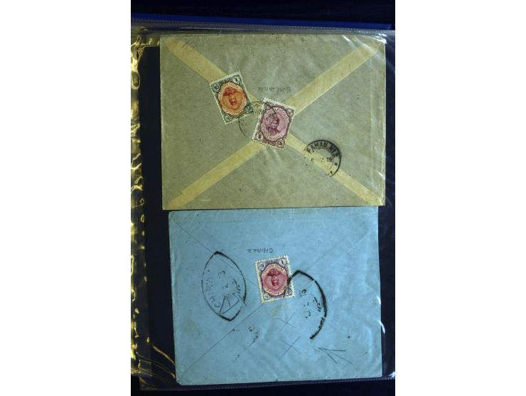 1897/1922 (ca.), 100 Briefe, dabei Einzelfrankaturen, Mehrfachfrankaturen, verschiedene Stempel etc.